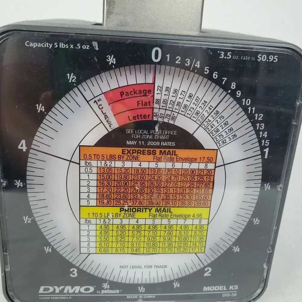 DYMO Model K5 Tabletop Shipping Postal Scale‎ 5 lb Limit 2008